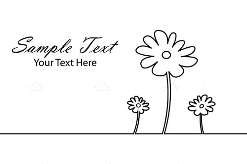 Illustrated Flower Card Design with Sample Text
